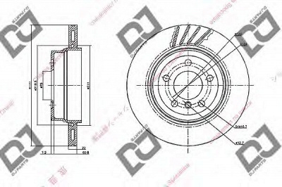 DJ PARTS bd1629 -  Тормозной диск